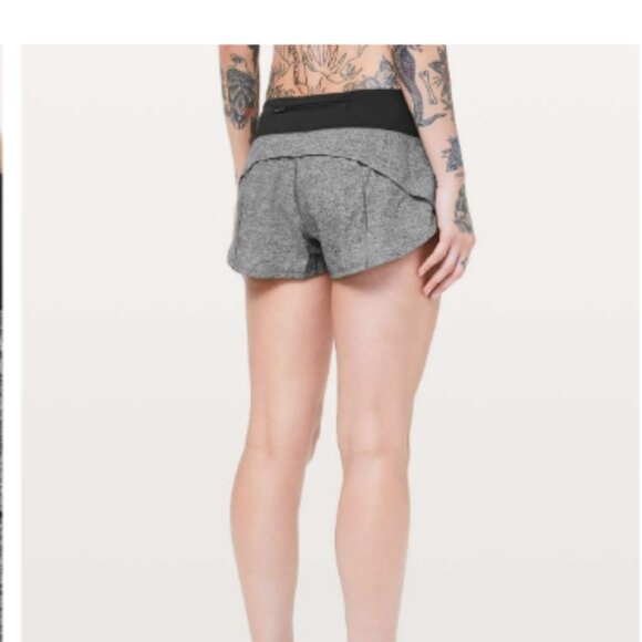 Lululemon Speed Up Short *2.5"  - Heather Lux Multi Black / Black - Picture 1 of 11